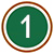 white number one icon in green circle